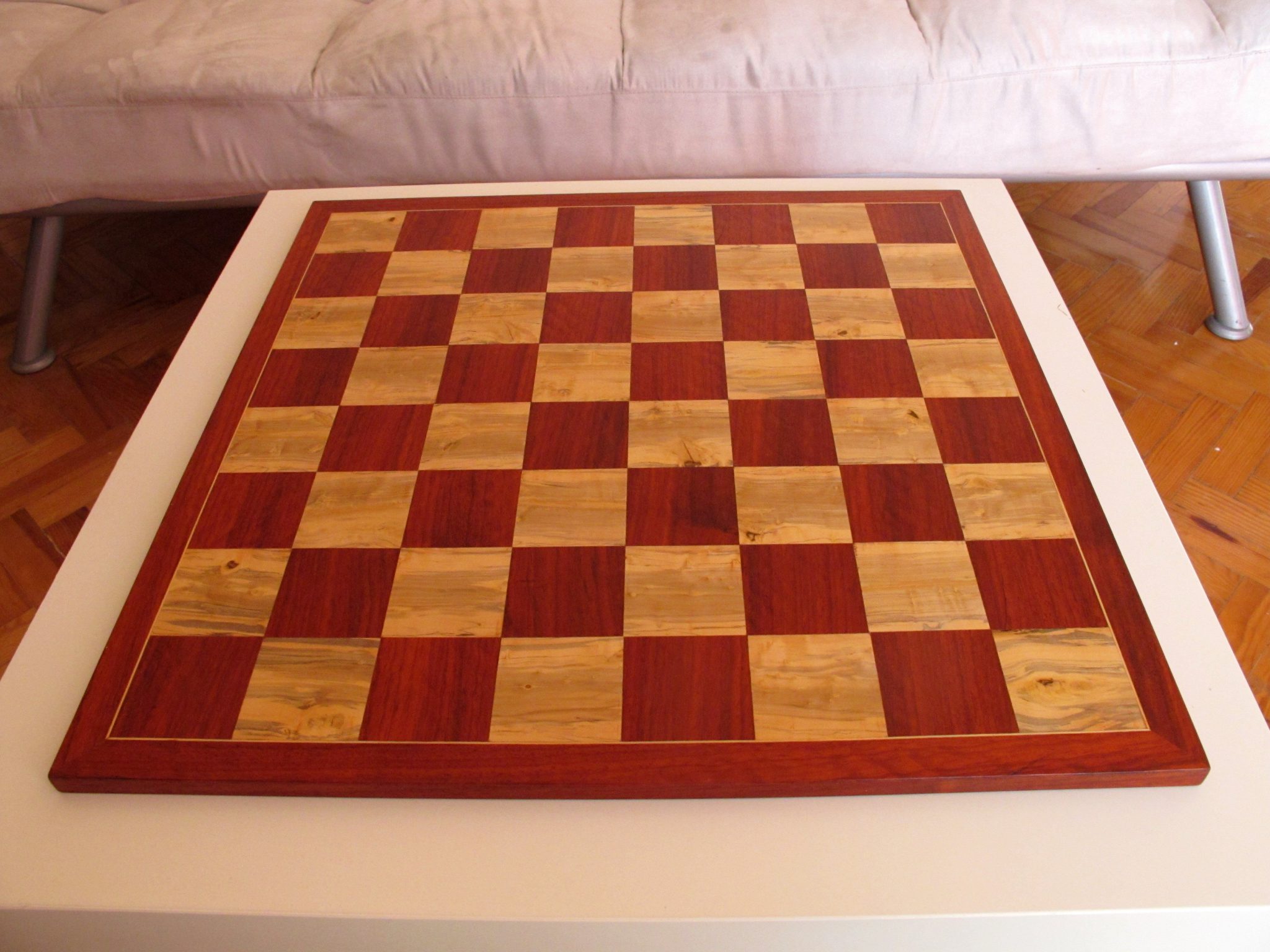 Tabuleiro de xadrez embutido - Plateau de jeu d'échec en marqueterie