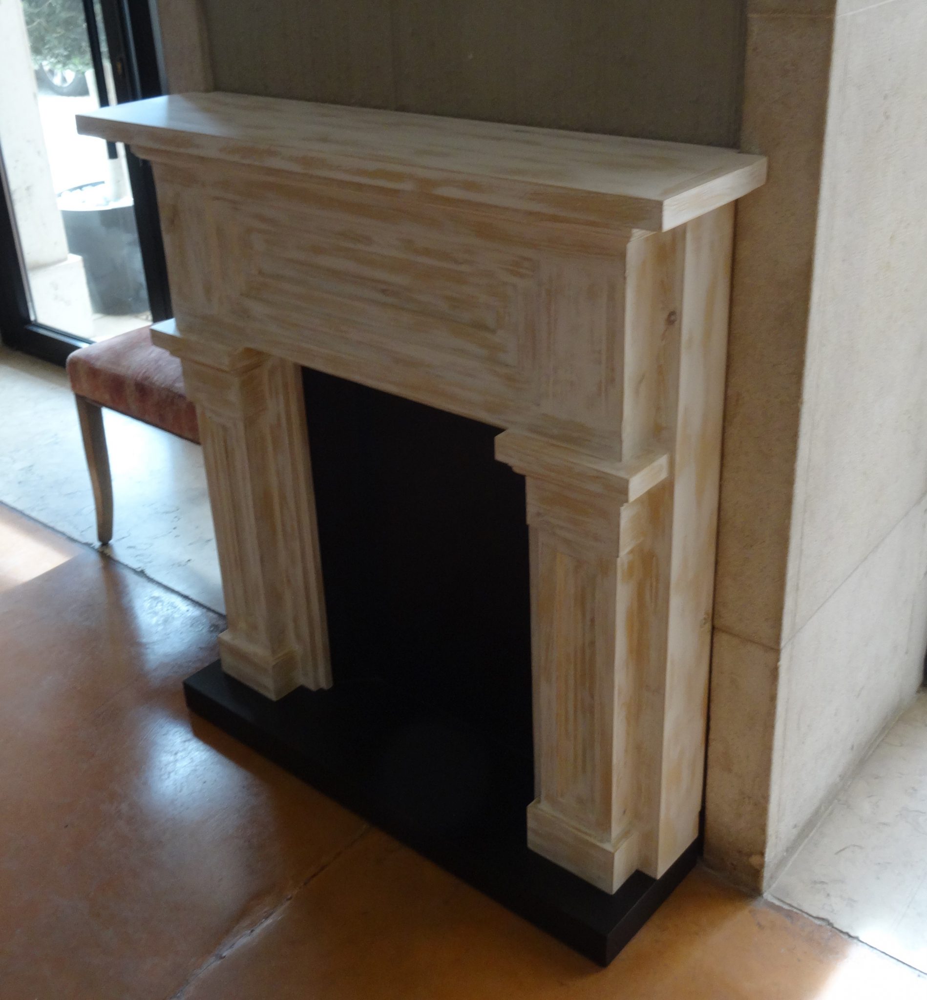 Lareira decorativa de madeira - Cheminée décorative en bois