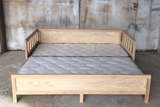 Cama extensível castanho - Lits simples modulables en châtaignier