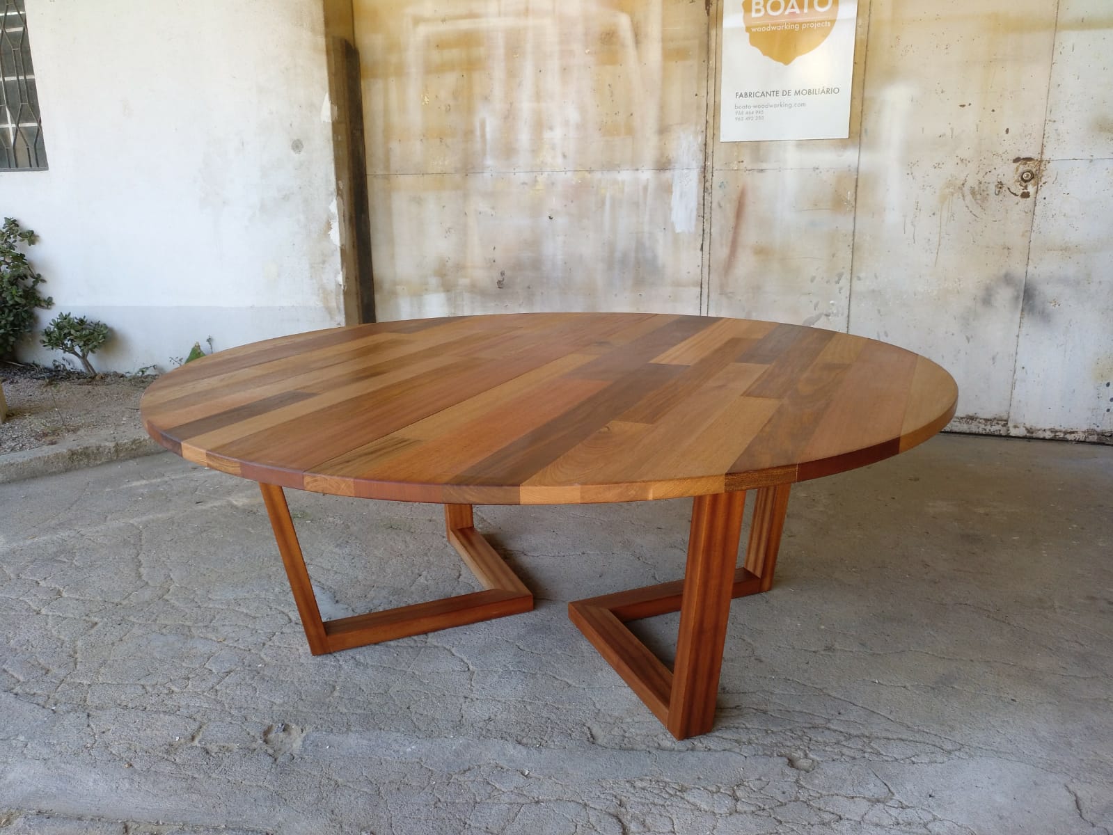 Mesa de jantar redonda - Table ronde multi-bois massifs