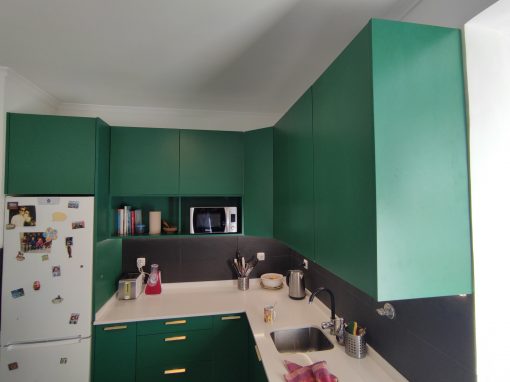 Cozinha em valchromat verde