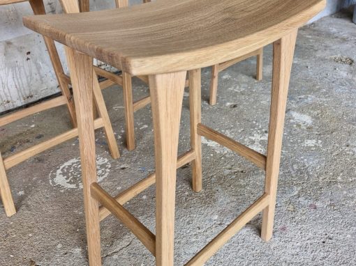 Banqueta em carvalho maciço